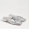 Sam Edelman Ollie Square Toe Bit Mule In Silver