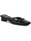 Sam Edelman Ollie Square Toe Mule Black Leather In Black