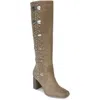 Sam Edelman Oma Womens Suede Embellished Knee-high Boots In Multi