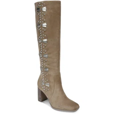 Sam Edelman Oma Womens Suede Embellished Knee-high Boots In Multi