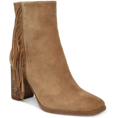 Sam Edelman Ona Womens Suede Ankle Booties In Brown