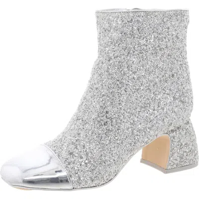 Sam Edelman Osten Womens Stacked Heel Ankle Boots In Silver