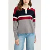 Sam Edelman Oversized Polo Sweater In Cranberry