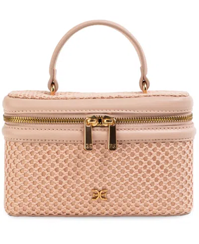 Sam Edelman Paige Quilted Logo Mini Crossbody Bag In Sand