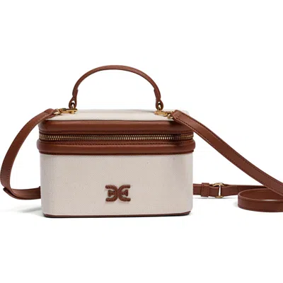 Sam Edelman Paige Train Case Crossbody Bag In Brown