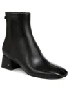 Sam Edelman Paige Womens Faux Leather Square Toe Booties In Black