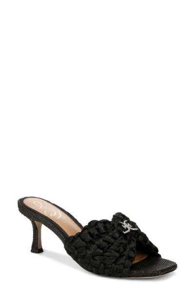 Sam Edelman Paisley Slide Sandal In Black Silk