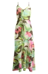 Sam Edelman Palm Royal Midi Dress In Green