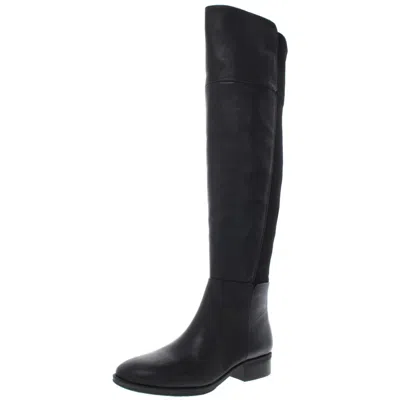 Sam Edelman Pam Womens Zipper Suede Over-the-knee Boots In Black