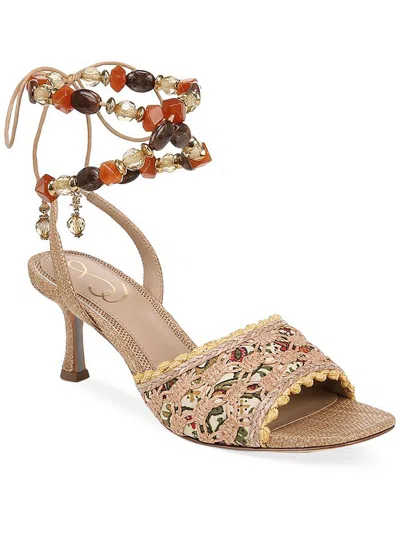 Sam Edelman Pamela Womens Embellished Slip On Heels In Multi