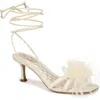 Sam Edelman Pammie Ankle Tie Sandal In Pearl Ivory