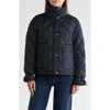 Sam Edelman Patch Pocket Quilted Jacket In Blue