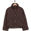 Sam Edelman Patch Pocket Quilted Jacket In Brown