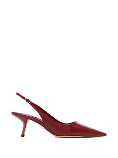 Sam Edelman Patent-finish Slingback Pumps In Animal Print