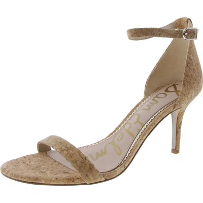 Sam Edelman Patti Womens Ankle Strap Heels In Beige