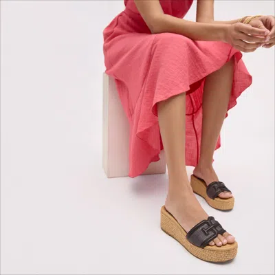 Sam Edelman Pauleena Espadrille Sandal Black Como Calf Leather