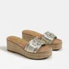Sam Edelman Pauleena Platform Wedge Slide Sandal In Beige