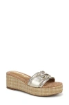 Sam Edelman Pauleena Platform Wedge Slide Sandal In Beige