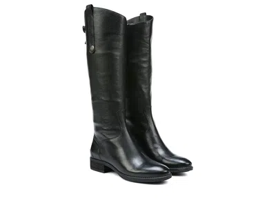 Sam Edelman Penny 2 Wide Calf Leather Riding Boots In Black