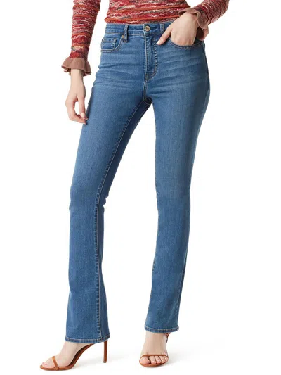 Sam Edelman Penny Womens Mid-rise Medium Wash Bootcut Jeans In Blue
