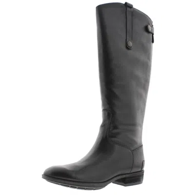 Sam Edelman Penny2 Womens Leather Tall Riding Boots In Black