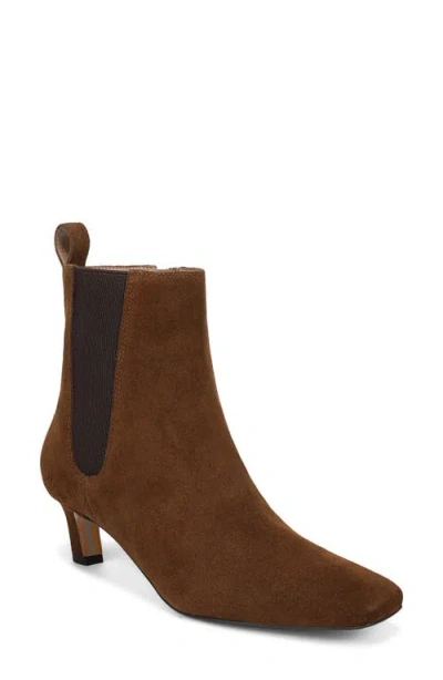 Sam Edelman Peony Leather Chelsea Bootie In Warm Nutmeg