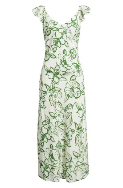 Sam Edelman Petal Sketch Maxi Dress In Green
