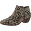 Sam Edelman Petty Womens Contrast Trim Block Heel Ankle Boots In Multi