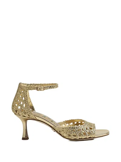 Sam Edelman Peyton Woven Sandals In Gold