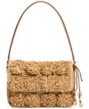 Sam Edelman Phoebe Small Raffia Shoulder Flap Shoulder Bag