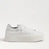 Sam Edelman Pippy Ec0240083 Sneaker Womens 9 White Leather Platform Shoes Fzp017