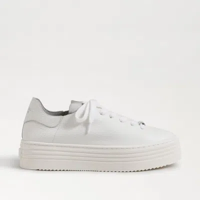 Sam Edelman Pippy Ec0240083 Sneaker Womens 9 White Leather Platform Shoes Fzp017
