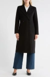 Sam Edelman Plaid Double Breasted Coat In Black