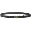 Sam Edelman Plaque Buckle Leather Skinny Belt