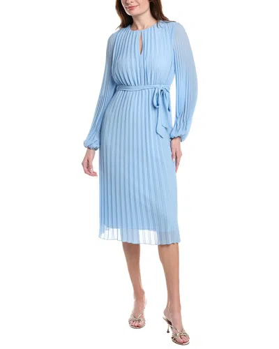 Sam Edelman Plisse Midi Dress In Blue