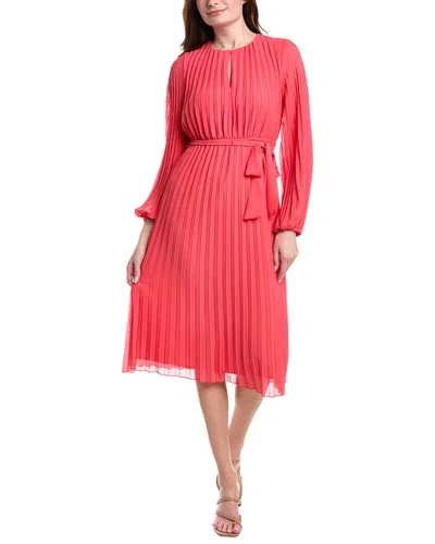 Sam Edelman Plisse Midi Dress In Red