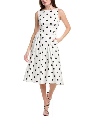 Sam Edelman Polka Dot Midi Dress In White