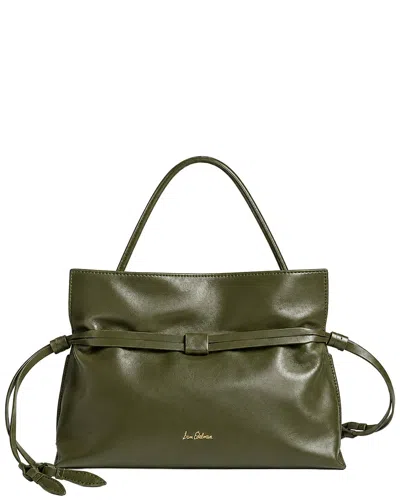 Sam Edelman Poppy Lambskin Small Drawstring Tote In Green