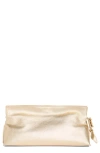 Sam Edelman Poppy Oversize Stud Leather Clutch In Gold