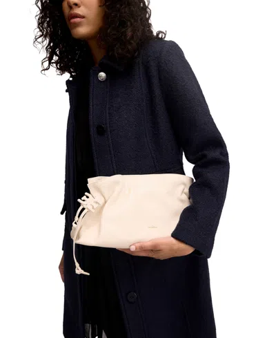 Sam Edelman Poppy Oversized Leather Drawstring Clutch In Blue