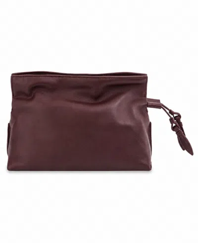 Sam Edelman Poppy Small Drawstring Clutch Crossbody Handbag In Brown