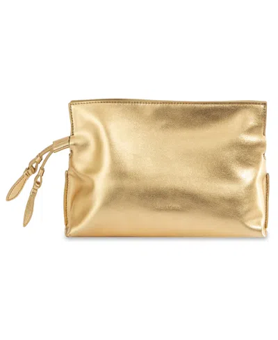 Sam Edelman Poppy Small Drawstring Clutch Crossbody Handbag In Gold