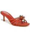 Sam Edelman Posey Embellished Floral Sunburst Dress Sandals In Red