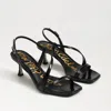 Sam Edelman Prance Strappy Heel Black Leather In Black