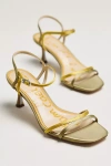Sam Edelman Presley Heeled Sandals Olive Satin In Multi