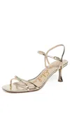 Sam Edelman Presley Strappy Sandals Jute Square Toe Kitten Heel Hawk576 In Neutral
