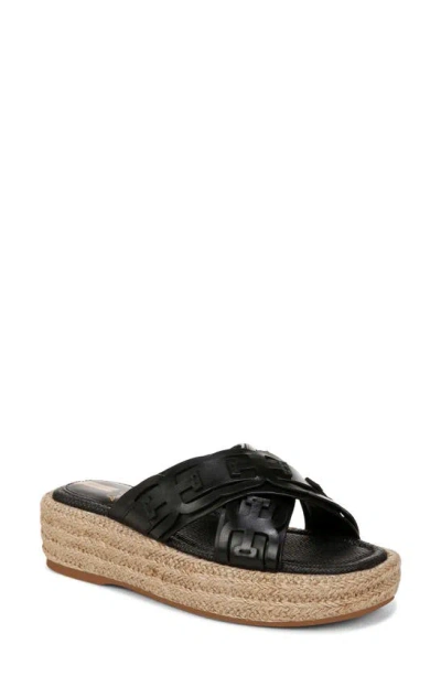 Sam Edelman Pria Platform Sandal Black Leather