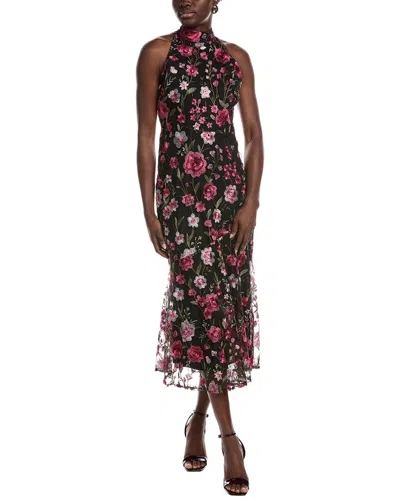 Sam Edelman Queenberry Rose A-line Dress In Dark Pink/multi