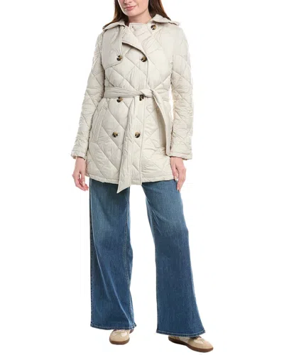 Sam Edelman Quilted Coat In White