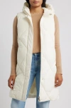 Sam Edelman Quilted Hooded Puffer Vest In White